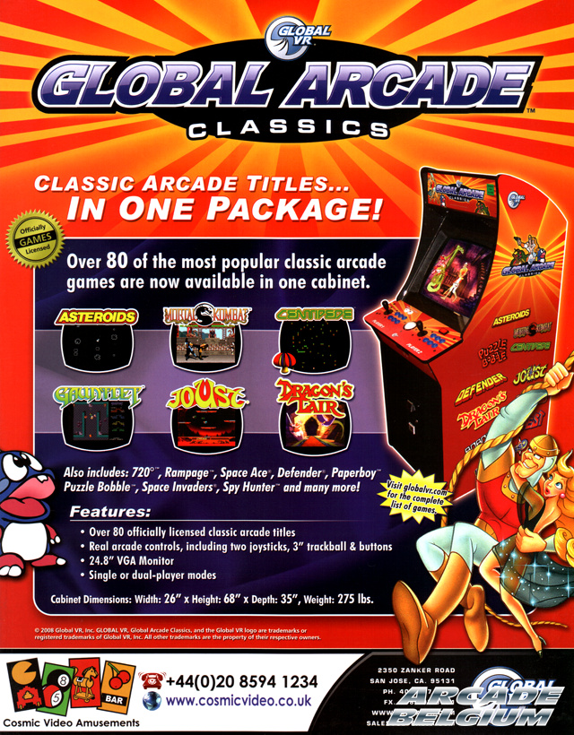 Global Arcade Classics brochure side A