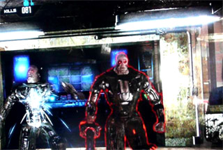 In the underground lab, you discover what Skynet is cooking: human looking Terminator!